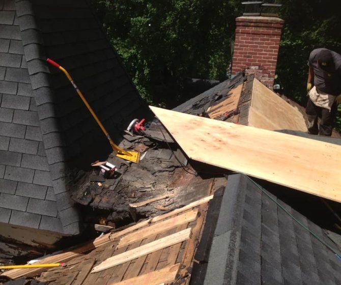 reroofed a history house