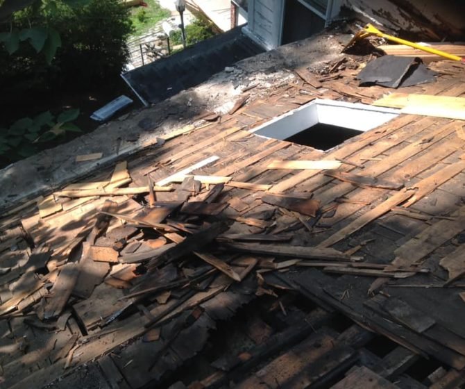 reroofed a history house